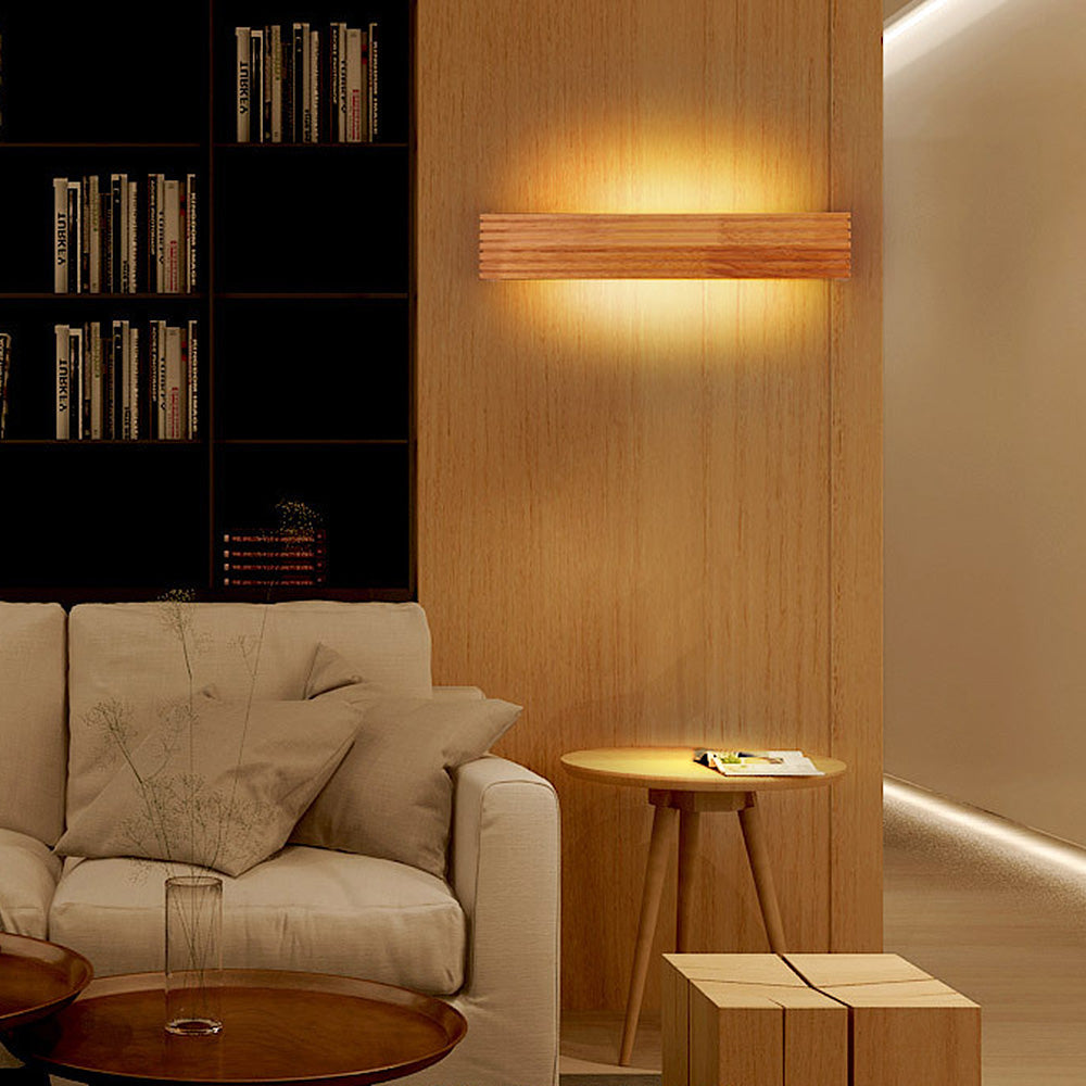 Modern Wooden LED Wall Lamp | Minimalist Bedroom & Living Room Lighting | Wall Light Wood