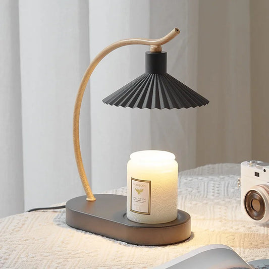 Vanessa Candle Warmer Lamp | Elegant Nordic Ambience | Wood Bedroom And Living Room