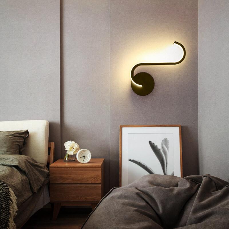Curves Line LED Wall Light | Modern Minimalist Arc Design | Bedroom