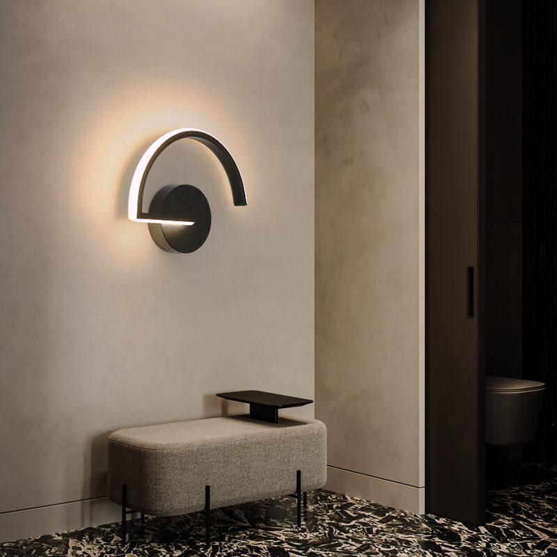 Curves Line LED Wall Light | Modern Minimalist Arc Design | Bedroom