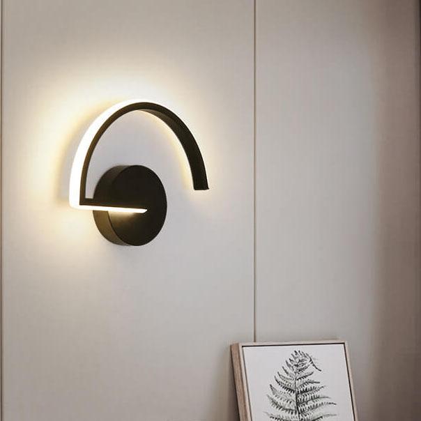 Curves Line LED Wall Light | Modern Minimalist Arc Design | Bedroom