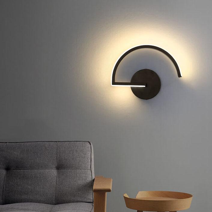Curves Line LED Wall Light | Modern Minimalist Arc Design | Bedroom
