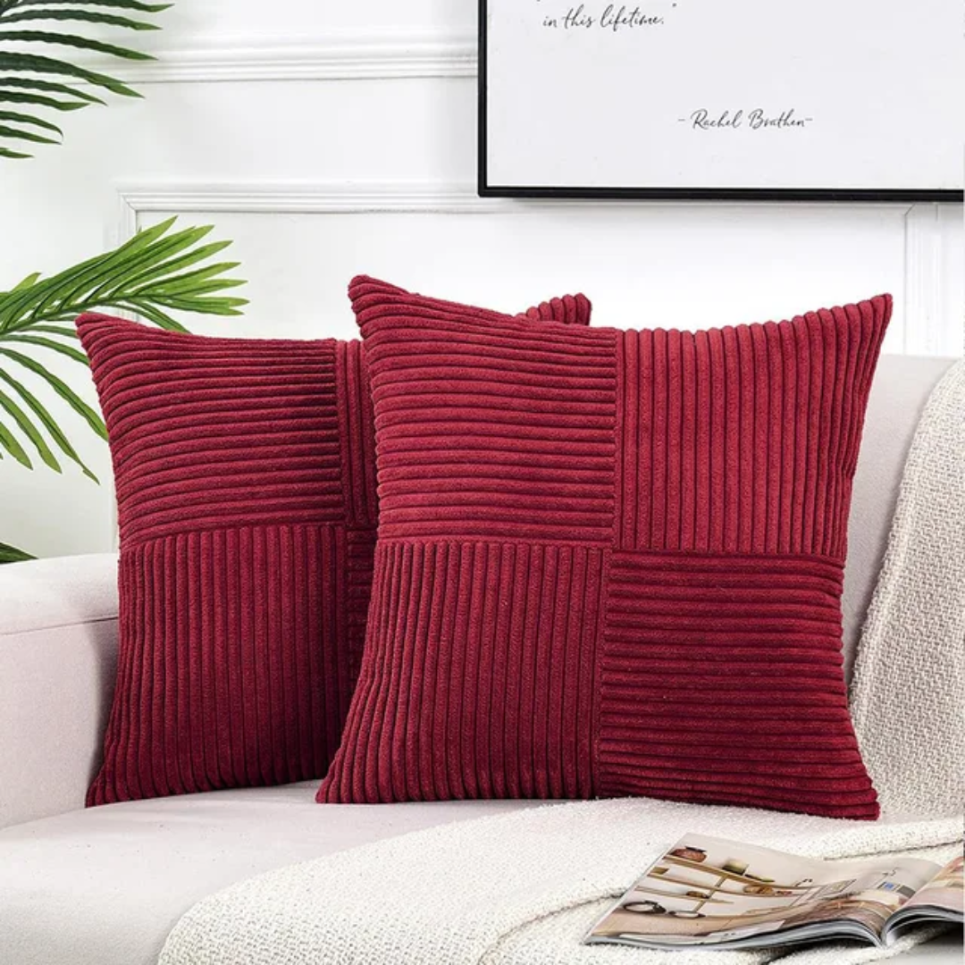 Corduroy Cushion Covers | Luxury Striped Throw Pillow Covers | Soft Furnishing Sofa
