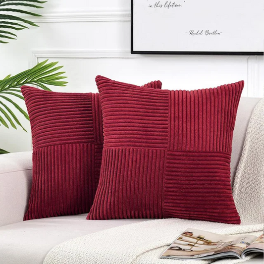 Corduroy Cushion Covers | Luxury Striped Throw Pillow Covers | Soft Furnishing Sofa