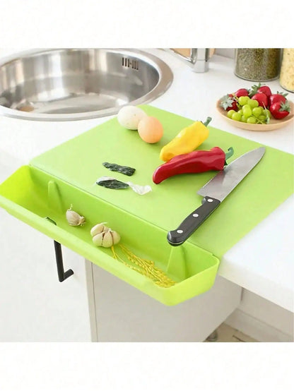 2 in 1 Cutting Board with Container Tray