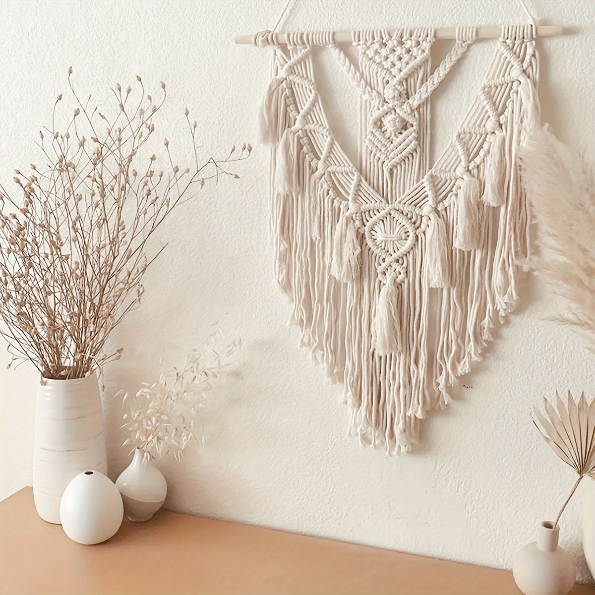 Bohemian Macrame Wall Hanging | Handcrafted Woven Tapestry | Wall Organiser Hallway