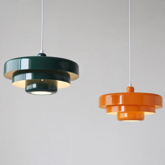 Nordic Vintage Multi-Layered Pendant Lamp | Modern Retro Hanging Light | Metal Vintage-inspired