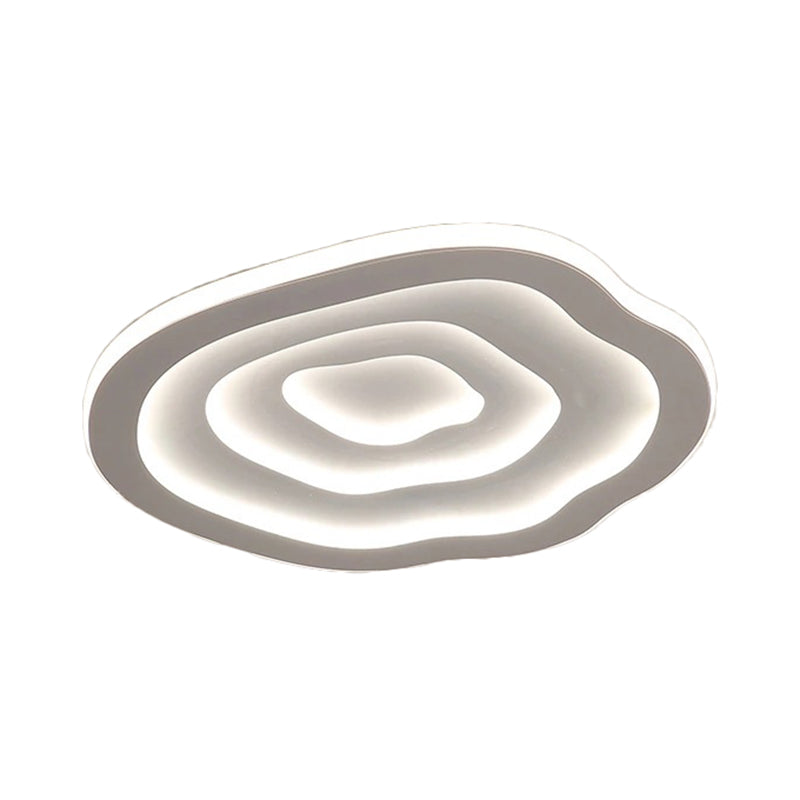 Ripple LED Ceiling Lamp | Modern Flush Mount Light | Clear Acrylic Bedroom