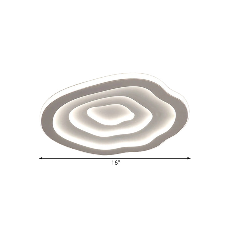 Ripple LED Ceiling Lamp | Modern Flush Mount Light | Clear Acrylic Bedroom