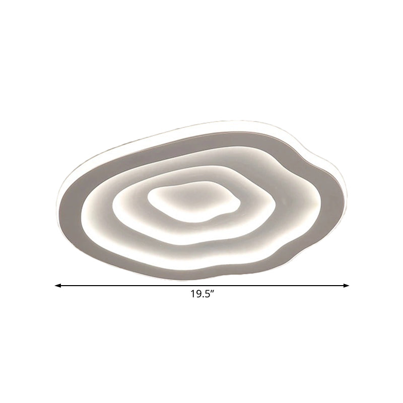 Ripple LED Ceiling Lamp | Modern Flush Mount Light | Clear Acrylic Bedroom