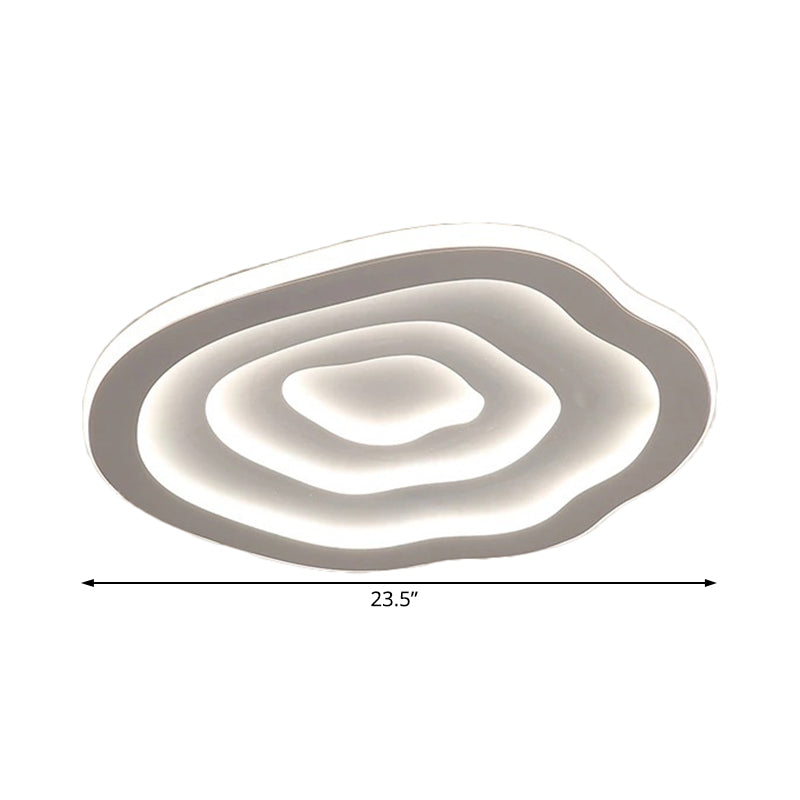 Ripple LED Ceiling Lamp | Modern Flush Mount Light | Clear Acrylic Bedroom