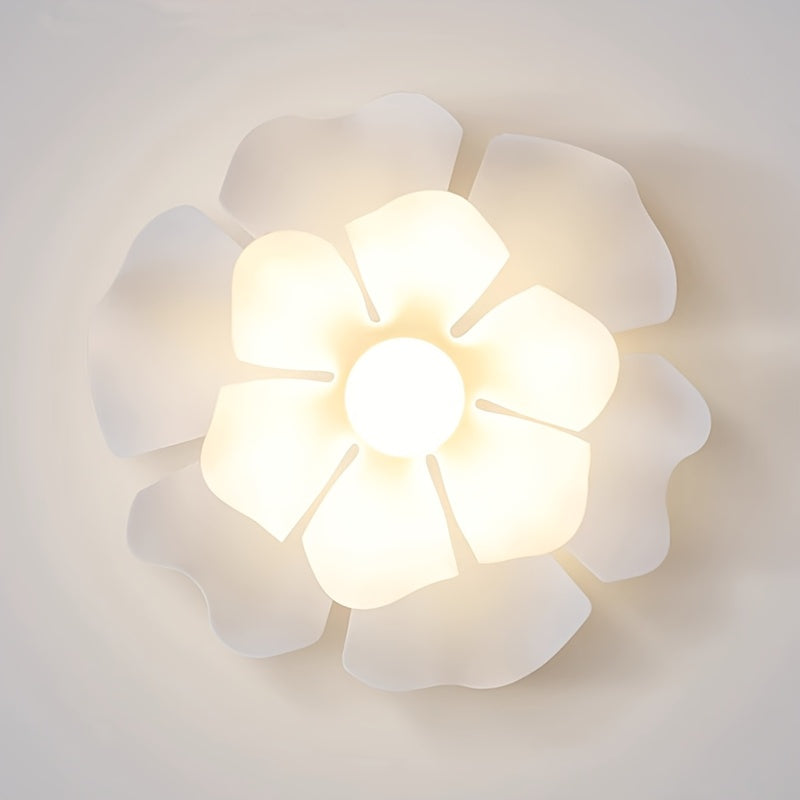 Rose Petal Ceiling Light | Modern Semi-Flush Flower Design | Bedroom