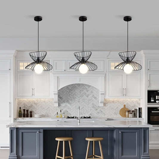 Retro Black Pendant Light | Adjustable Industrial Design | Metal Vintage-inspired Dining Room