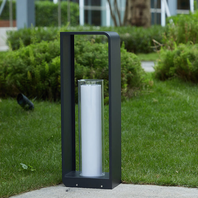Modern Square Outdoor LED Light | Waterproof Solar LED Light | Clear Acrylic Aluminium Remote