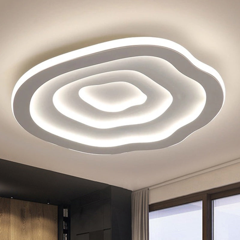 Ripple LED Ceiling Lamp | Modern Flush Mount Light | Clear Acrylic Bedroom