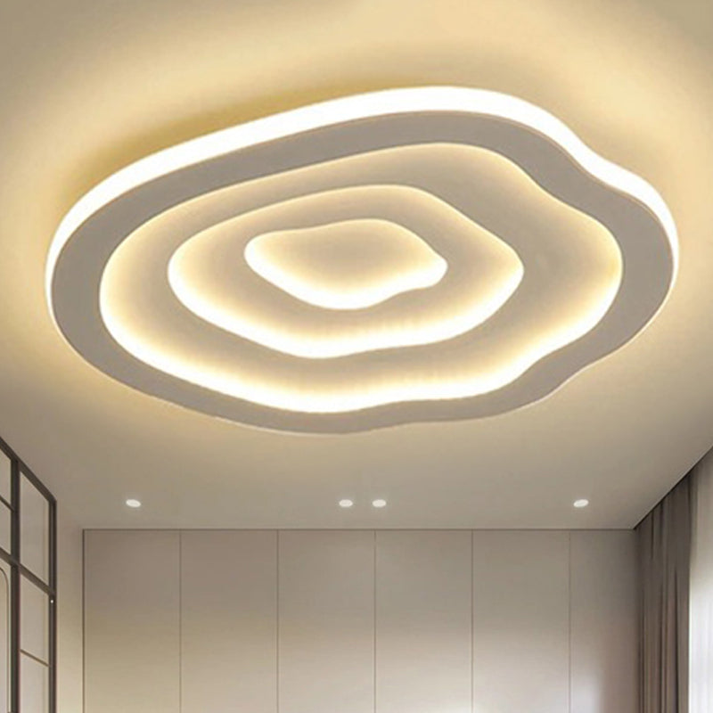 Ripple LED Ceiling Lamp | Modern Flush Mount Light | Clear Acrylic Bedroom