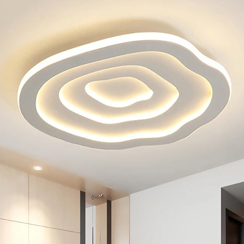 Ripple LED Ceiling Lamp | Modern Flush Mount Light | Clear Acrylic Bedroom