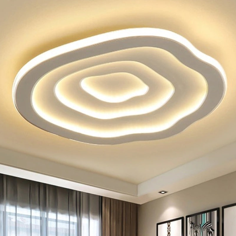Ripple LED Ceiling Lamp | Modern Flush Mount Light | Clear Acrylic Bedroom