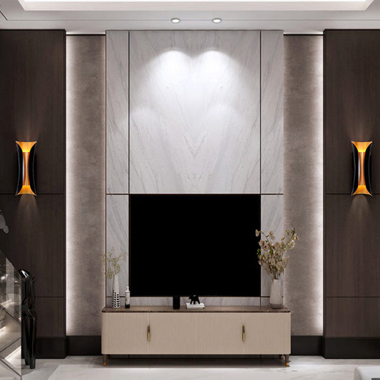 Modern Curl Wall Sconce | Black Metal Indoor Wall Light | Bedroom