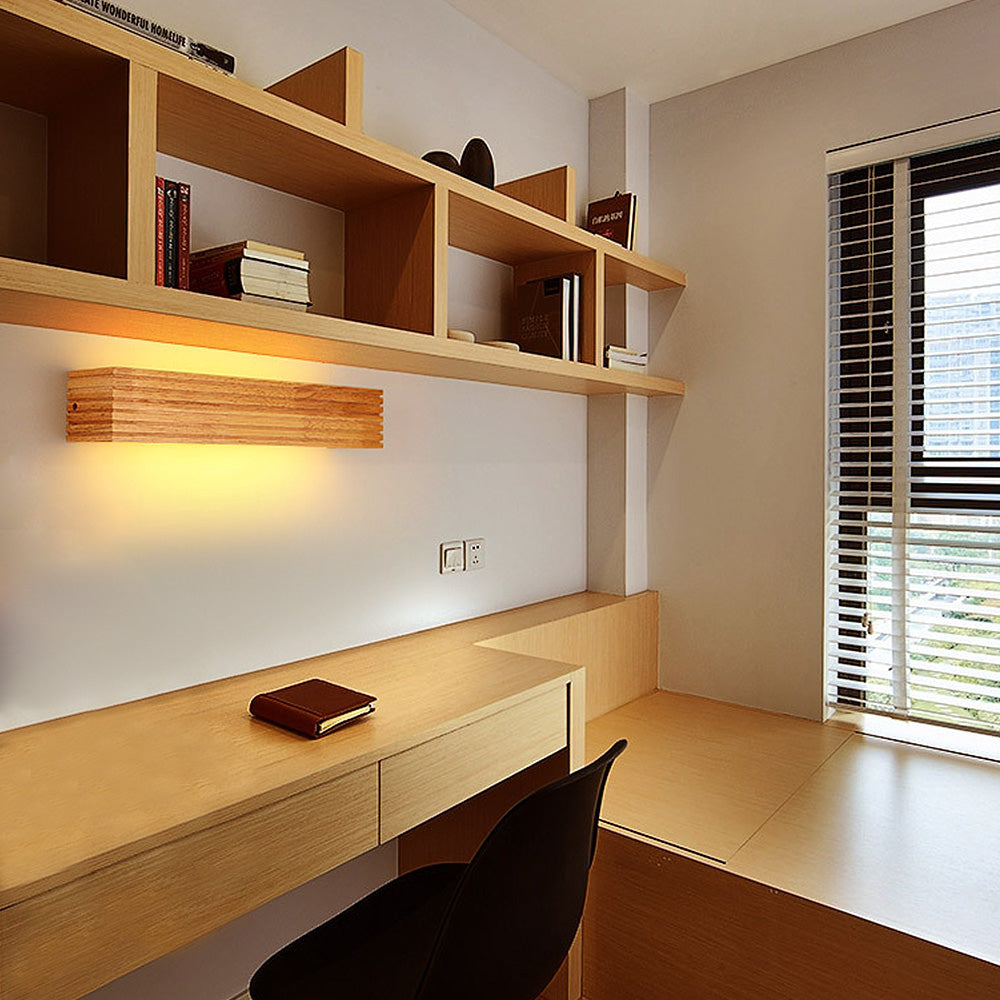 Modern Wooden LED Wall Lamp | Minimalist Bedroom & Living Room Lighting | Wall Light Wood
