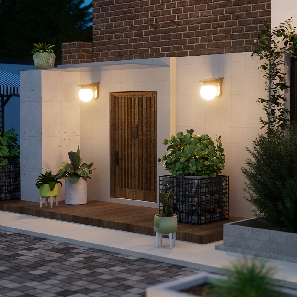 Solar Globe LED Wall Light | Smart Dimmable Outdoor Lighting | Rechargeable Waterproof Garden