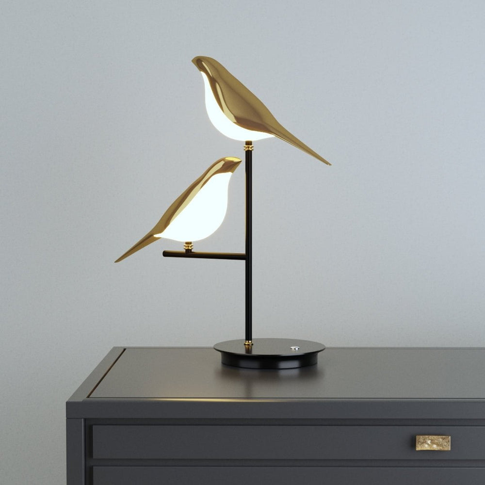 Golden Birdlight Wall Lamp | Modern Nordic LED Wall Sconce | Wall Light Metal Bedroom