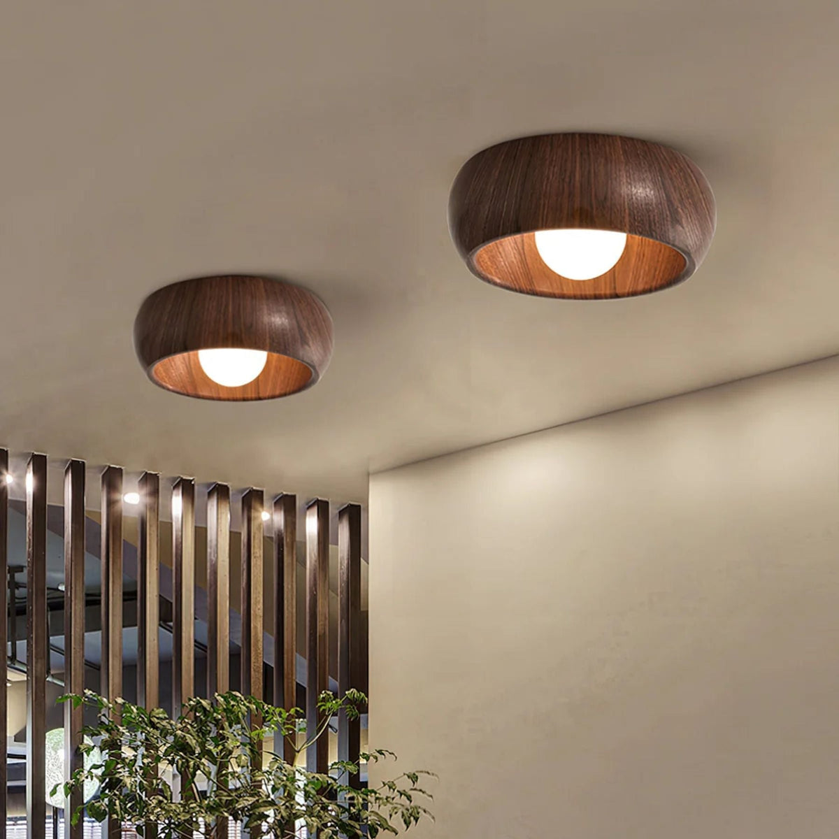 Albanora Ceiling Lamp | Minimalist Modern Wooden LED Fixture | Ceiling Light Wood Nordic