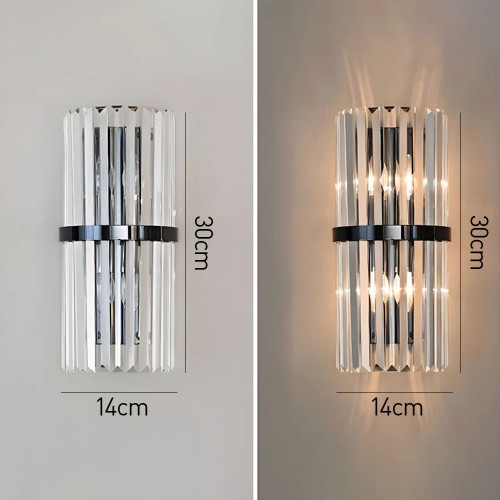 Crystal Wall Light | Modern Luxury Stainless Steel Sconce | Bedroom