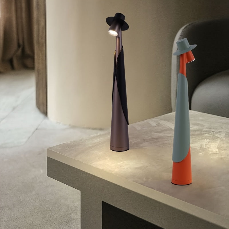 Modern Rechargeable LED Hat Lamp | Creative Touch Desk Light | Touch Control Bedside