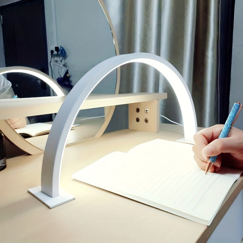 Crescent Moon LED Desk Lamp | Adjustable USB Metal Light | Rechargeable Bedside