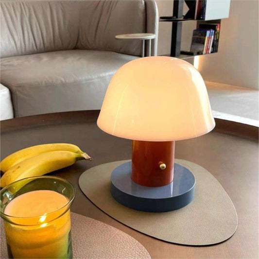 Mushroom Table Lamp | Modern Rechargeable LED Light | Bedside