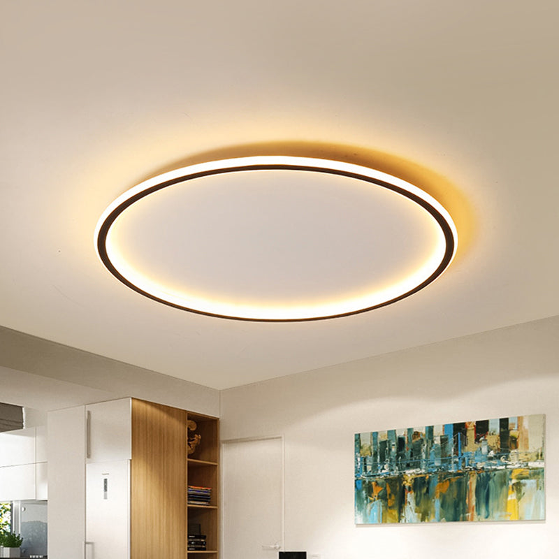 Nordic Disc LED Ceiling Light | Modern Flush Mount Lamp | Aluminium Dimmable Bedroom