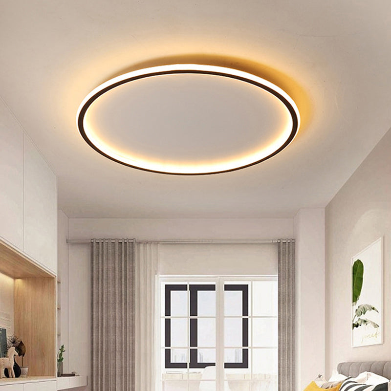 Nordic Disc LED Ceiling Light | Modern Flush Mount Lamp | Aluminium Dimmable Bedroom