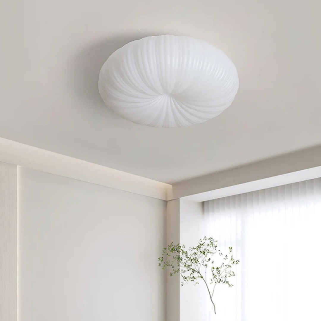 Olara Ceiling Light | Modern LED Flush Mount Design | Clear Acrylic Bedroom