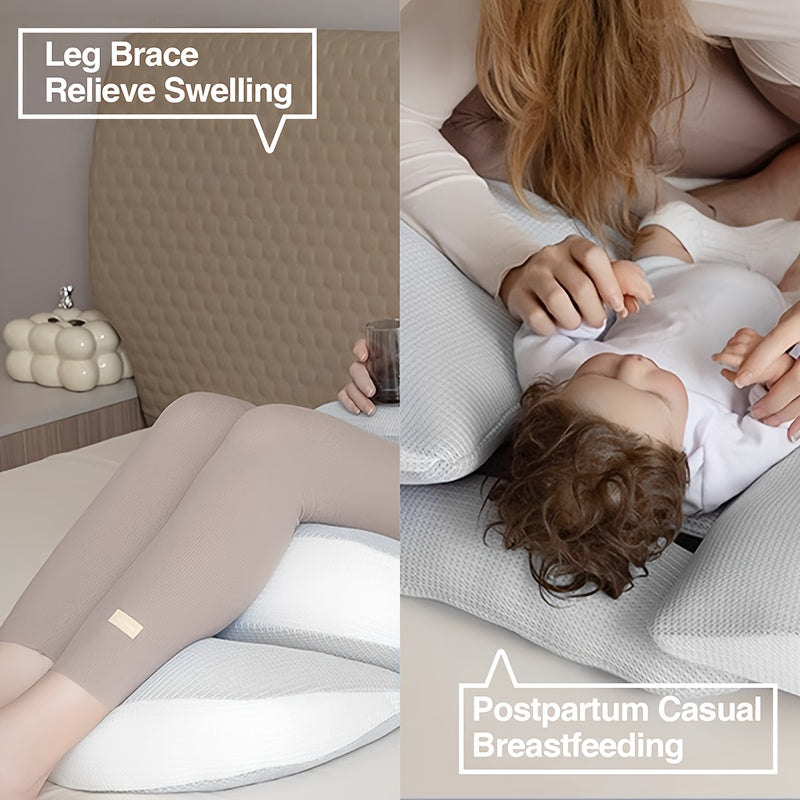 Adjustable Pregnancy Pillow | Ergonomic Maternity Support for Side & Stomach Sleepers | Sofa