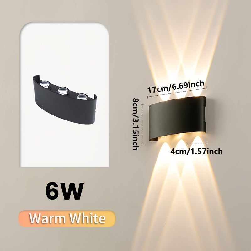 Modern Dual Beam LED Wall Light | Indoor & Outdoor IP55 | Waterproof Bedroom