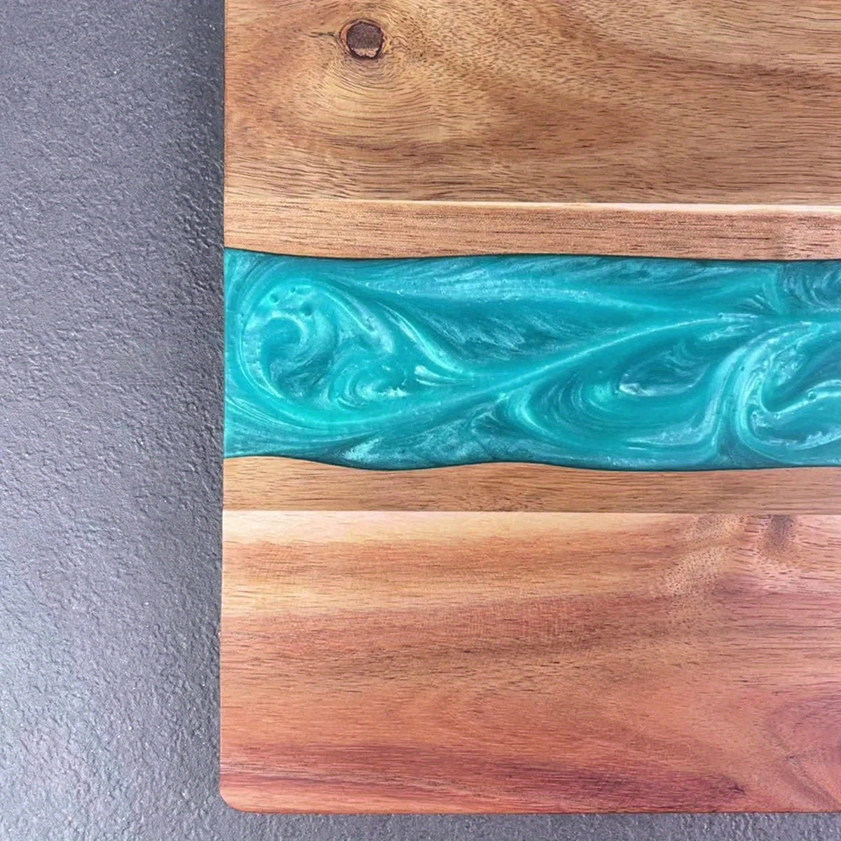 Resin River Cutting Board | Acacia Wood Charcuterie & Cheese Board | Handcrafted
