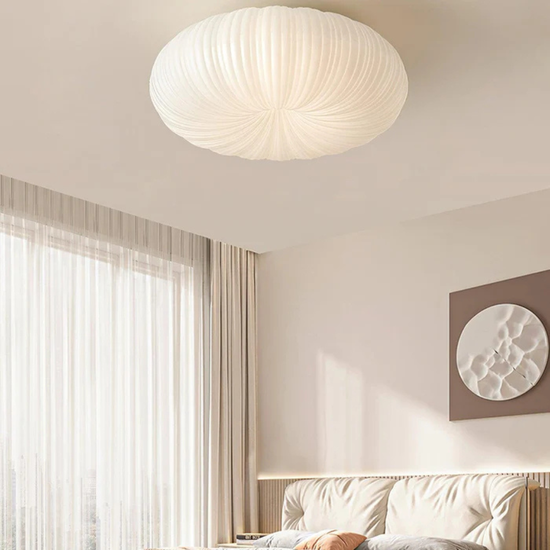 Olara Ceiling Light | Modern LED Flush Mount Design | Clear Acrylic Bedroom