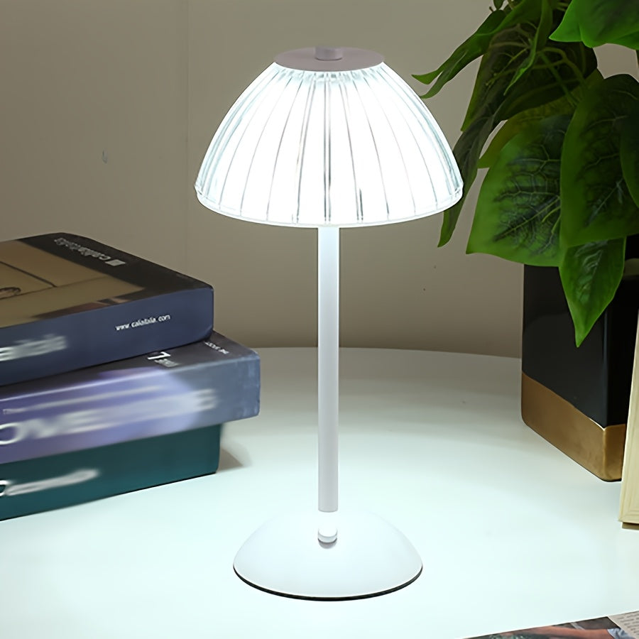 Golden Touch Table Lamp | USB Rechargeable | Faceted Crystal Metal LED Dimmable Touch Control