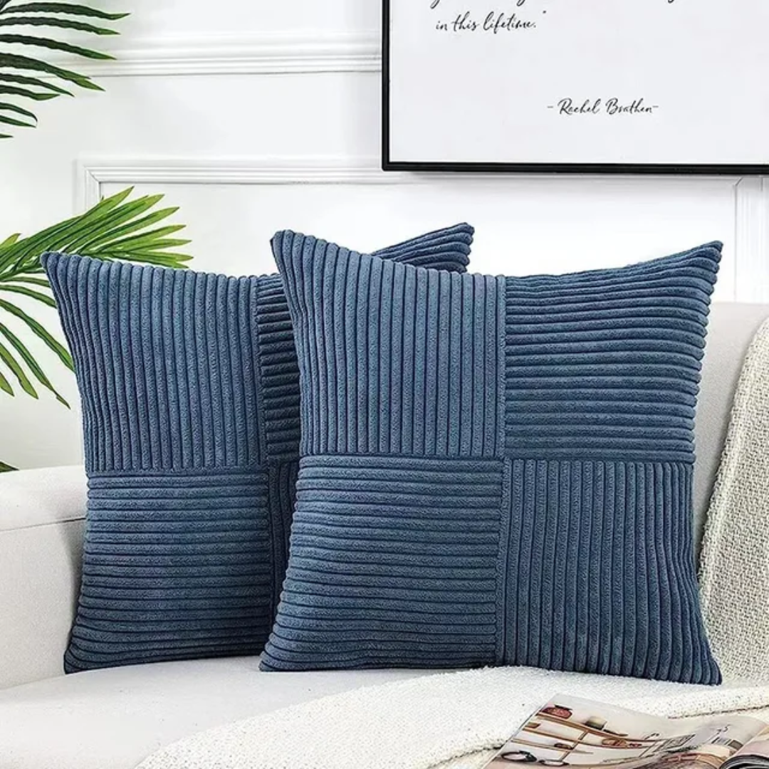 Corduroy Cushion Covers | Luxury Striped Throw Pillow Covers | Soft Furnishing Sofa