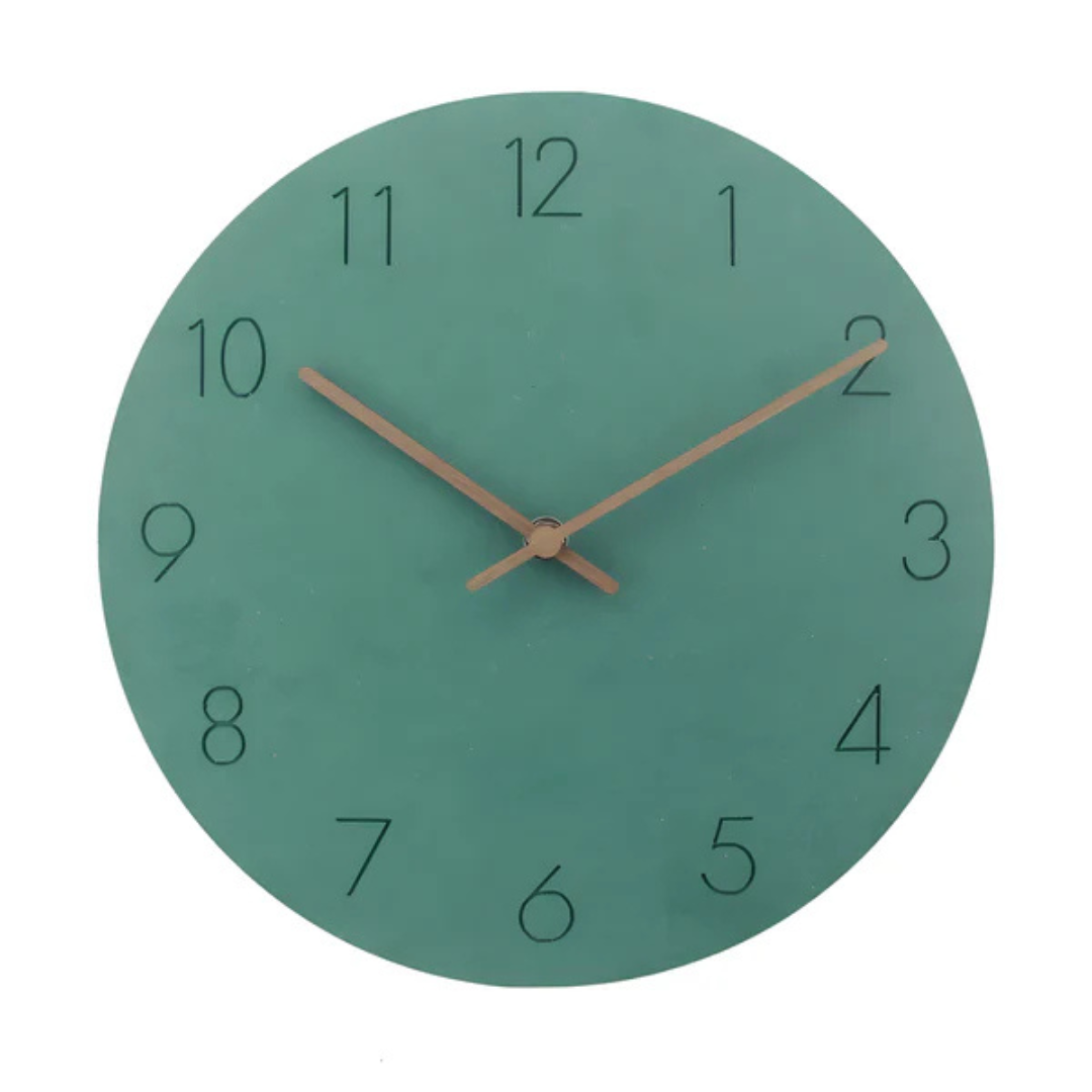 Nork Minimalist Wall Clock | Contemporary Wood Design | Silent Nordic Kitchen
