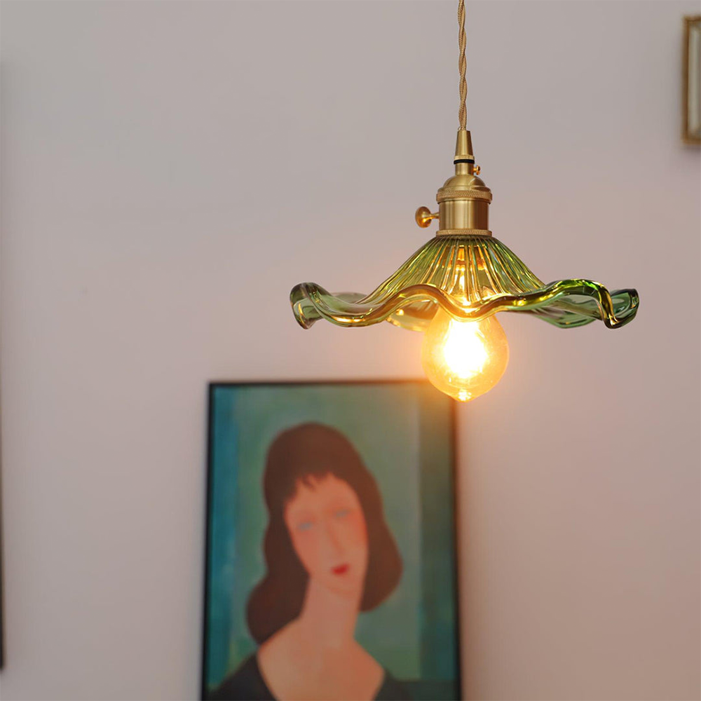 Illuminate Your Room with Elegance | Flower Glass LED Pendant Light