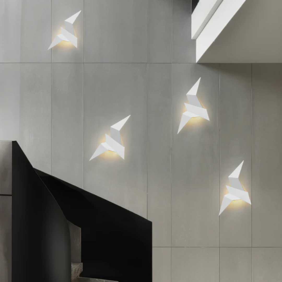 Origami Wall Lamp | Unique Modern Indoor LED Sconce | Wall Light Japanese-minimalist Bedroom