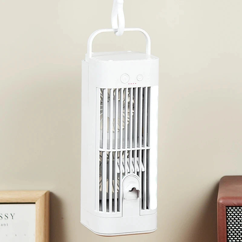 Mini Portable Air Conditioner Desk Fan with Spray Cooling