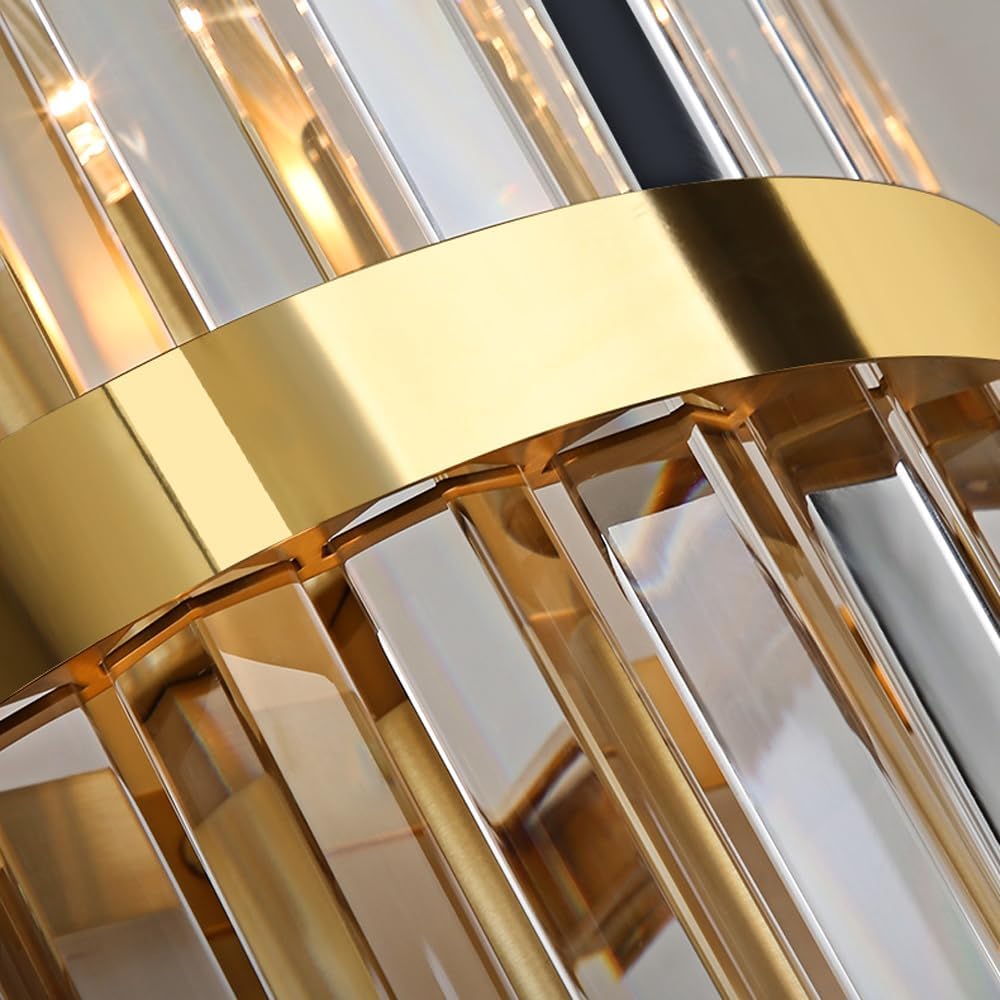 Crystal Wall Light | Modern Luxury Stainless Steel Sconce | Bedroom