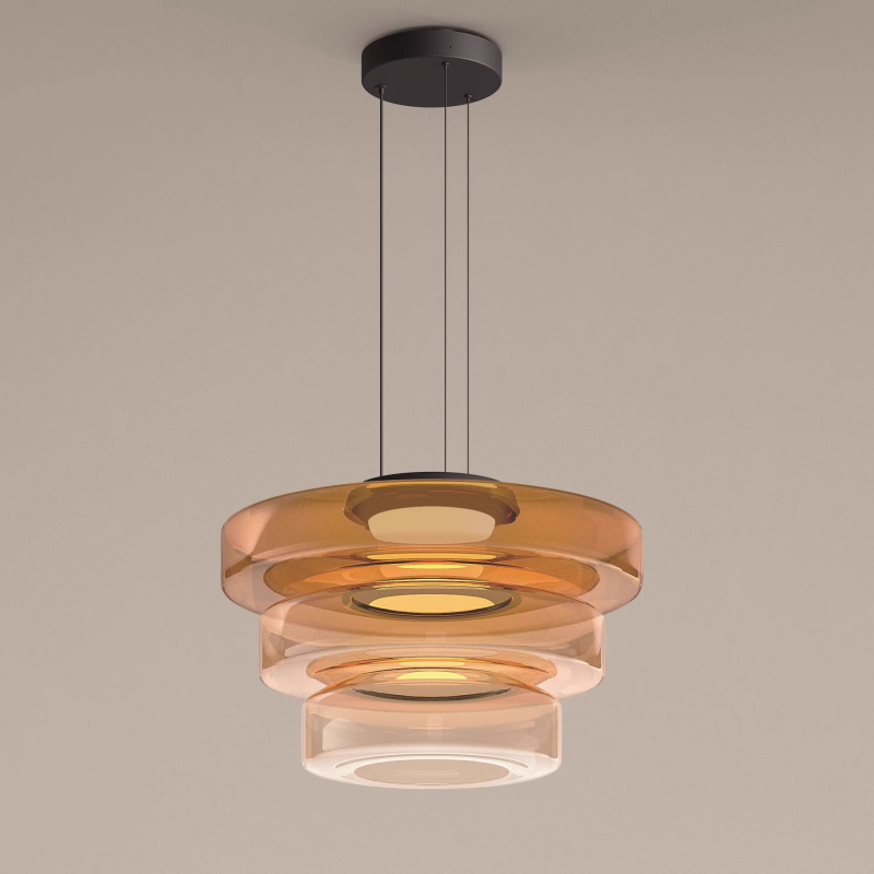 Glass Pendant Lamp | Bauhaus Style Hanging Light | Dining Room
