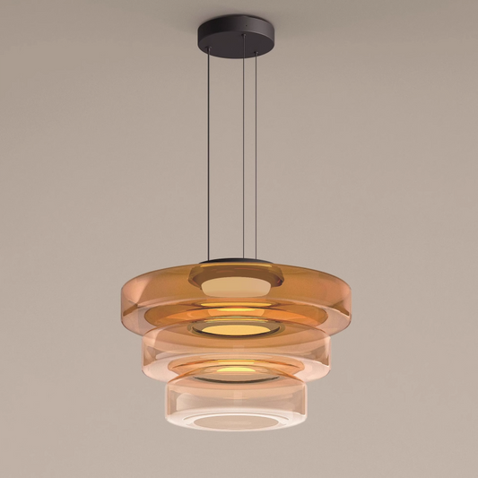 Glass Pendant Lamp | Bauhaus Style Hanging Light | Dining Room