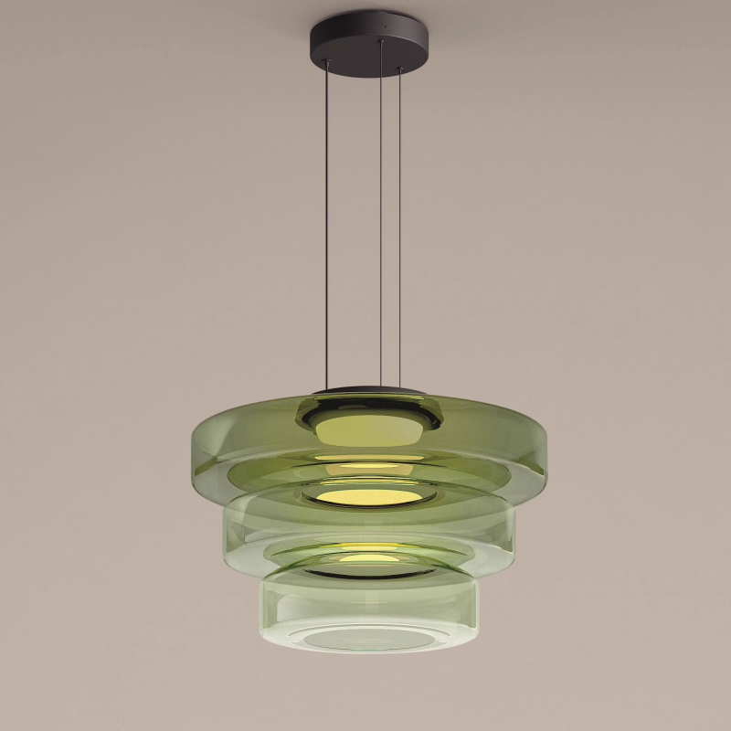 Glass Pendant Lamp | Bauhaus Style Hanging Light | Dining Room