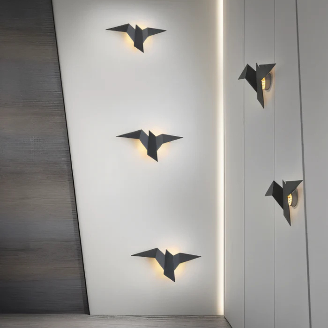 Origami Wall Lamp | Unique Modern Indoor LED Sconce | Wall Light Japanese-minimalist Bedroom
