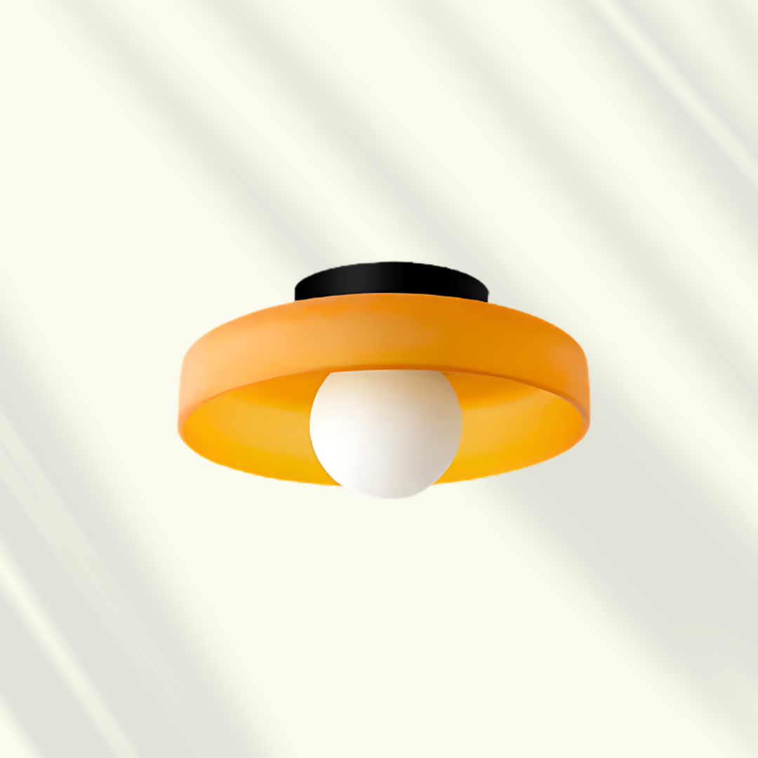 Modern LED Ceiling Light | Stylish Flush Mount Lamp | Glass Adjustable Bedroom